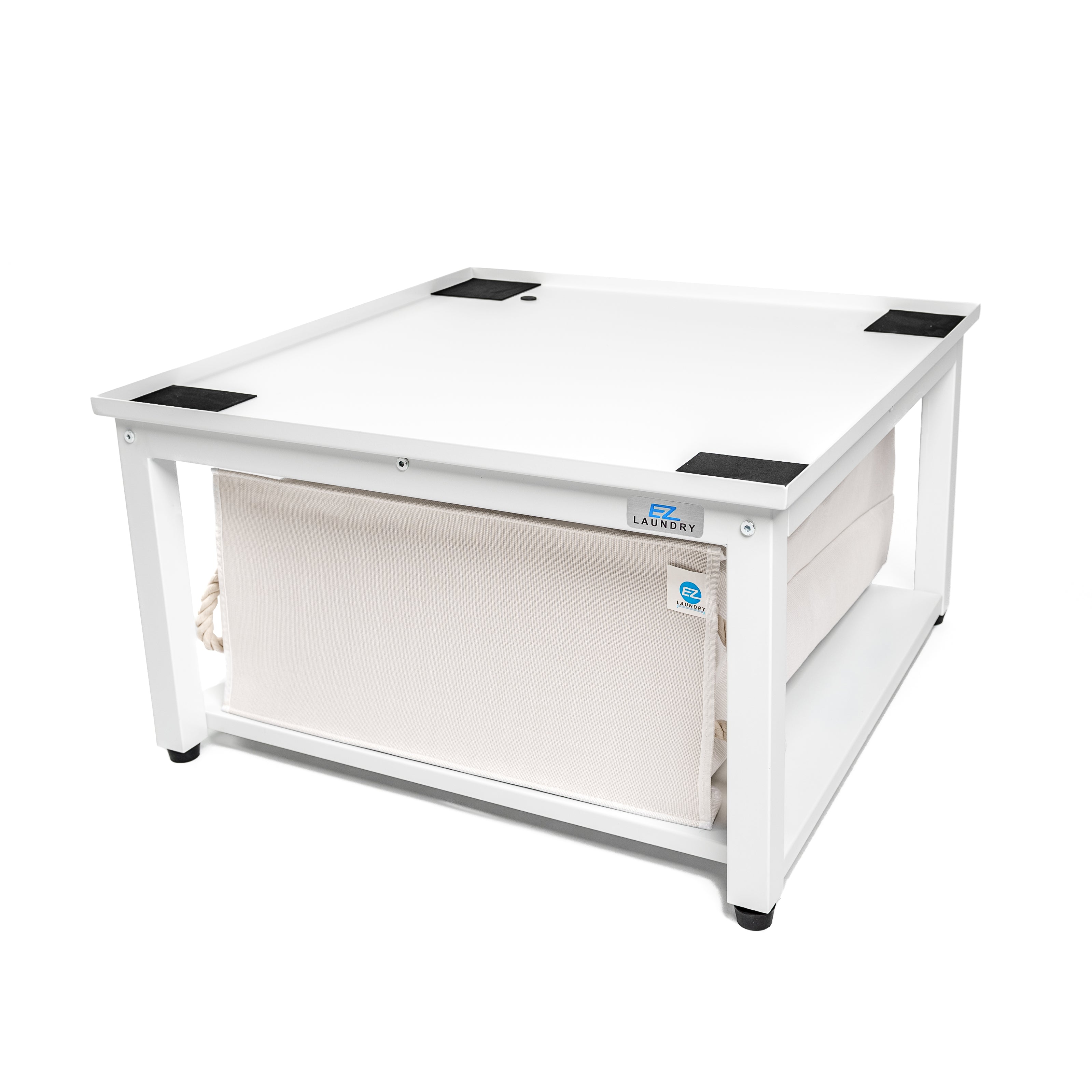 EZ Laundry Universal Pedestal 29" for Washing Machine & Dryer Base Platform - with matching Hamper BUNDLE - Universal Fit - Quality Steel up to 29 inches